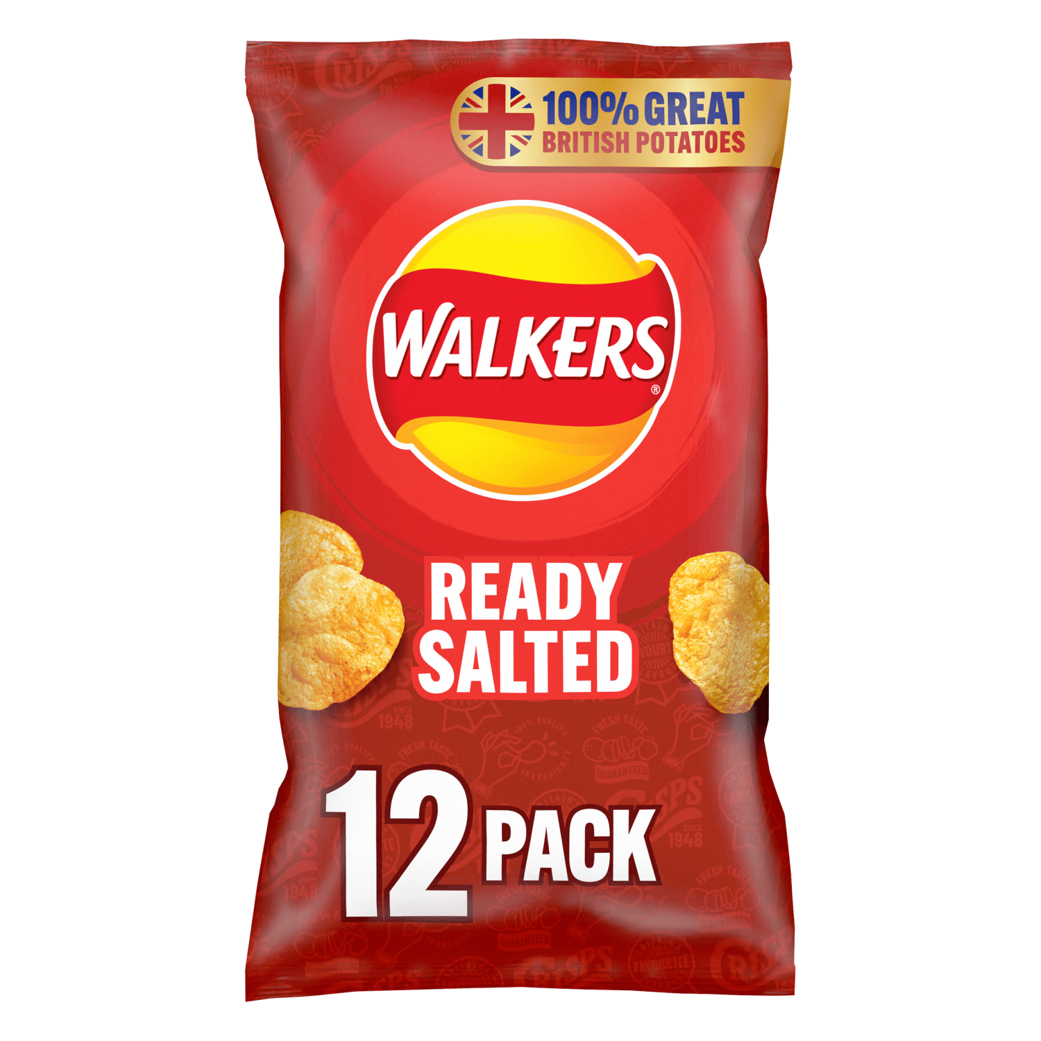 Walkers Ready Salted Multipack Crisps 12x25g - UK Food & Drink - 5000328992402