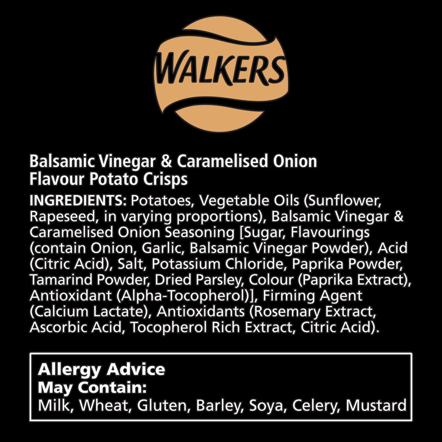 Walkers Sensations Balsamic Vinegar & Caramelised Onion Sharing Crisps 150g - UK Food & Drink - 5000328787251