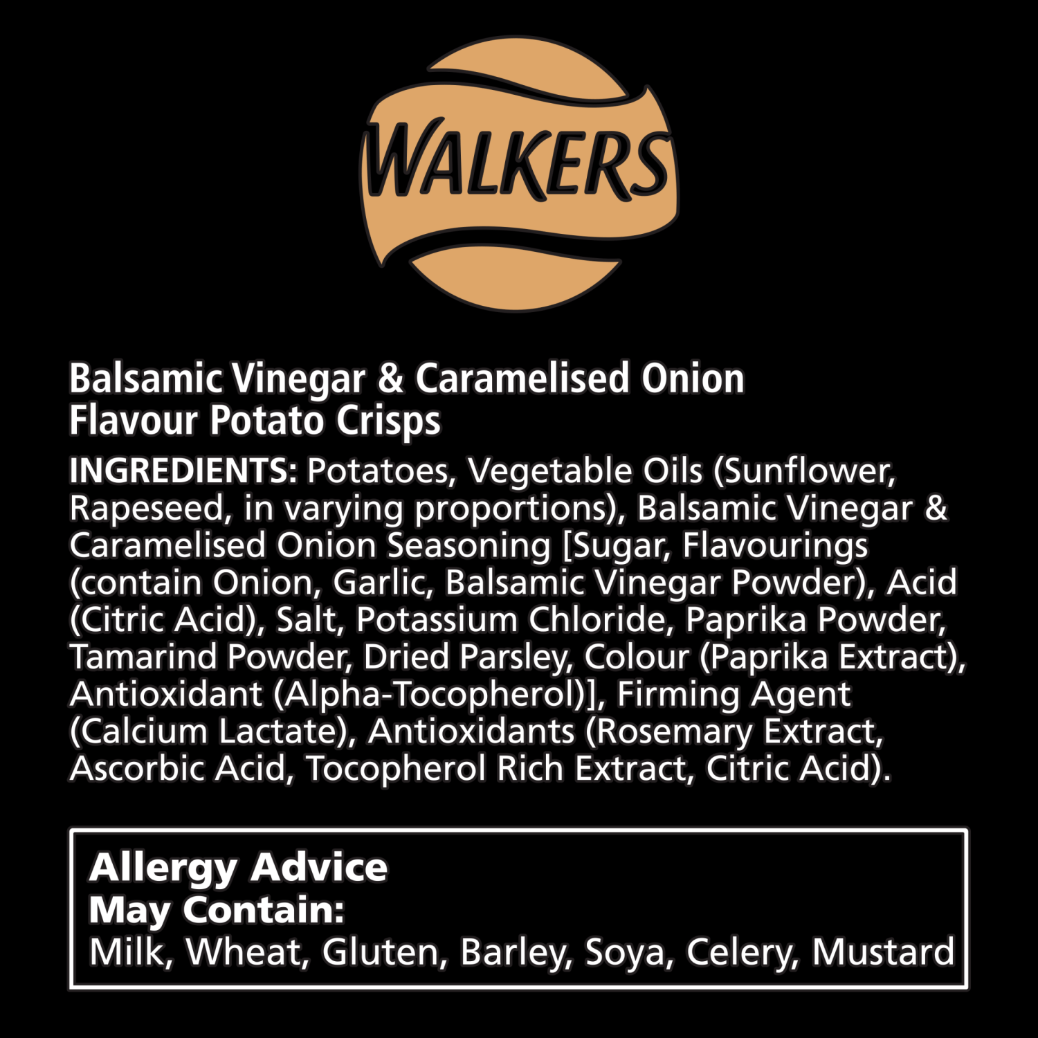 Walkers Sensations Balsamic Vinegar & Caramelised Onion Sharing Crisps 150g - UK Food & Drink - 5000328787251