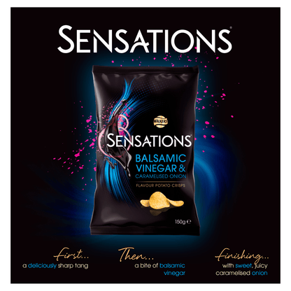 Walkers Sensations Balsamic Vinegar & Caramelised Onion Sharing Crisps 150g - UK Food & Drink - 5000328787251