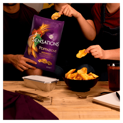 Walkers Sensations Mango & Chilli Chutney Sharing Poppadoms 82.5g - UK Food & Drink - 5000328806181