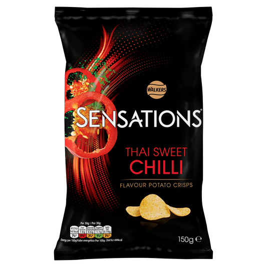 Walkers Sensations Thai Sweet Chilli Sharing Bag Crisps 150g - UK Food & Drink - 5000328028873