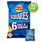 Walkers Squares Salt & Vinegar Multipack Snacks Crisps 6x22g - UK Food & Drink - 5000328238807