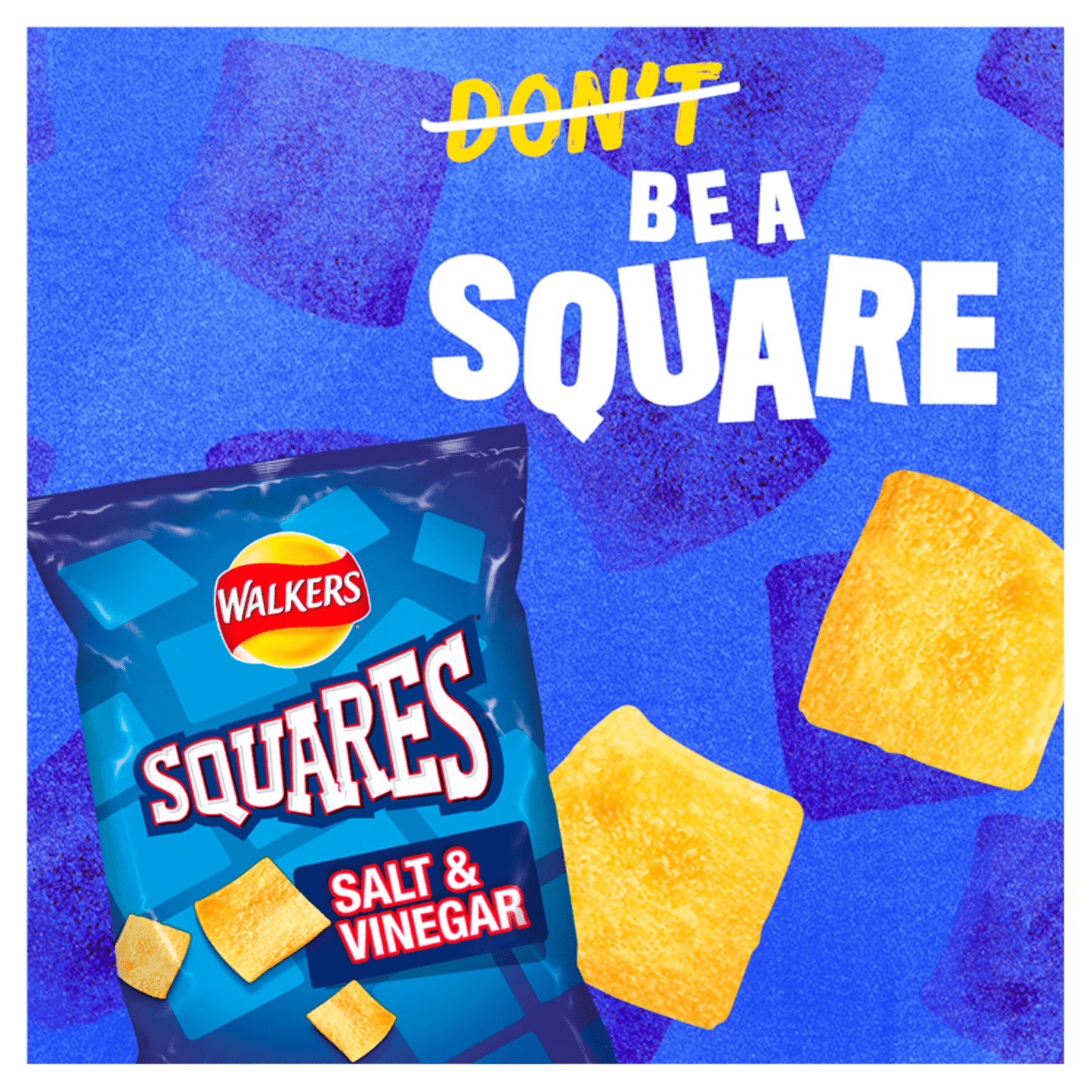 Walkers Squares Salt & Vinegar Snacks Crisps 27.5g - UK Food & Drink - 5000328475905
