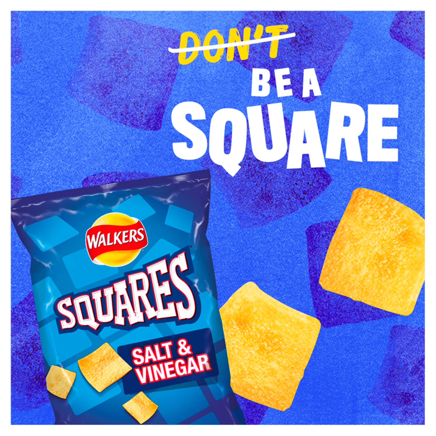Walkers Squares Salt & Vinegar Snacks Crisps 27.5g - UK Food & Drink - 5000328475905