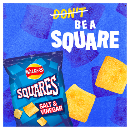 Walkers Squares Salt & Vinegar Snacks Crisps 27.5g - UK Food & Drink - 5000328475905