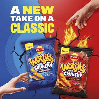 Walkers Wotsits Crunchy Really Cheesy Snacks Crisps 140g - UK Food & Drink - 5000328328645