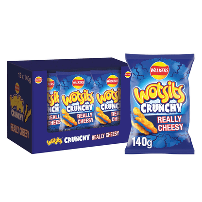 Walkers Wotsits Crunchy Really Cheesy Snacks Crisps 140g - UK Food & Drink - 5000328328645