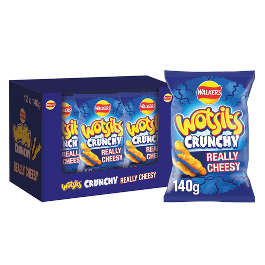 Walkers Wotsits Crunchy Really Cheesy Snacks Crisps 140g - UK Food & Drink - 5000328328645