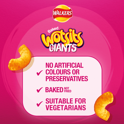 Walkers Wotsits Giants Prawn Cocktail Snacks Crisps 105g - UK Food & Drink - 5000328329789