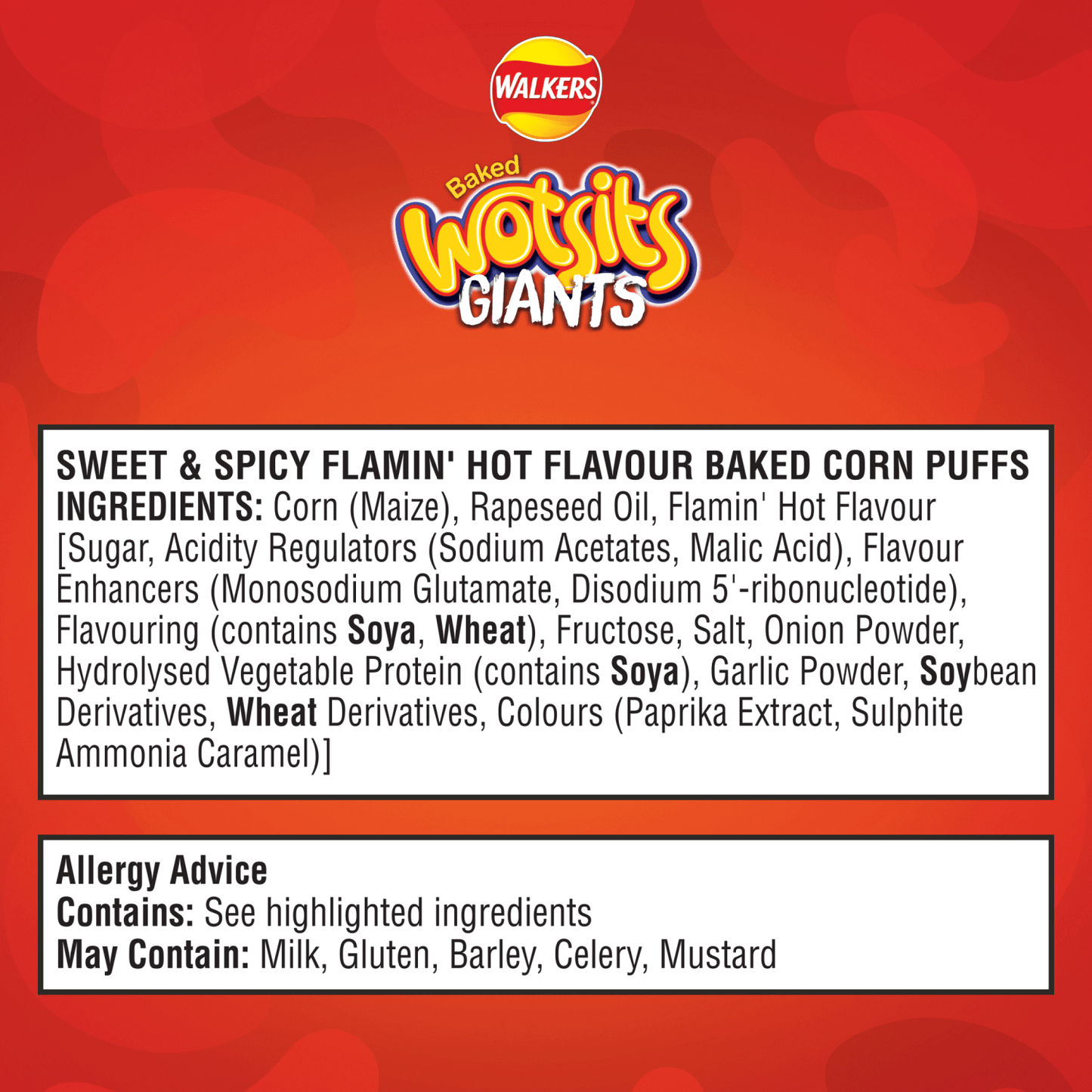 Walkers Wotsits Giants Sweet & Spicy Snacks Crisps 130g - UK Food & Drink - 5000328202464