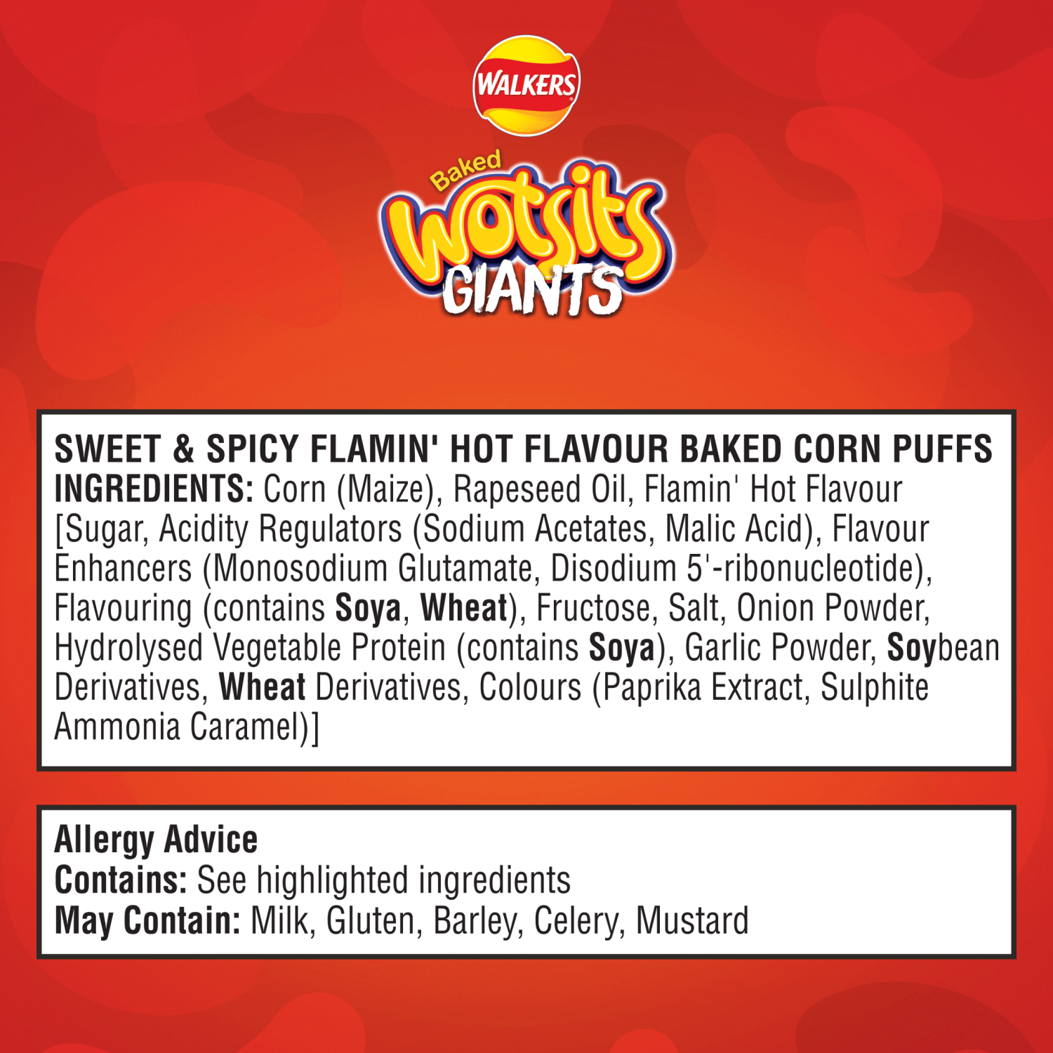 Walkers Wotsits Giants Sweet & Spicy Snacks Crisps 130g - UK Food & Drink - 5000328202464