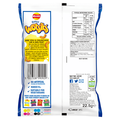 Walkers Wotsits Really Cheesy Snacks Crisps 22.5g - UK Food & Drink - 5000328590929