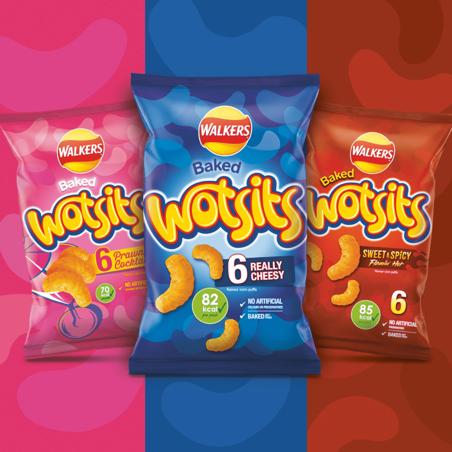 Walkers Wotsits Sweet & Spicy Multipack Snacks 6x16g - UK Food & Drink - 5000328196237