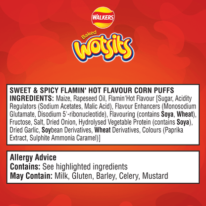 Walkers Wotsits Sweet & Spicy Multipack Snacks 6x16g - UK Food & Drink - 5000328196237