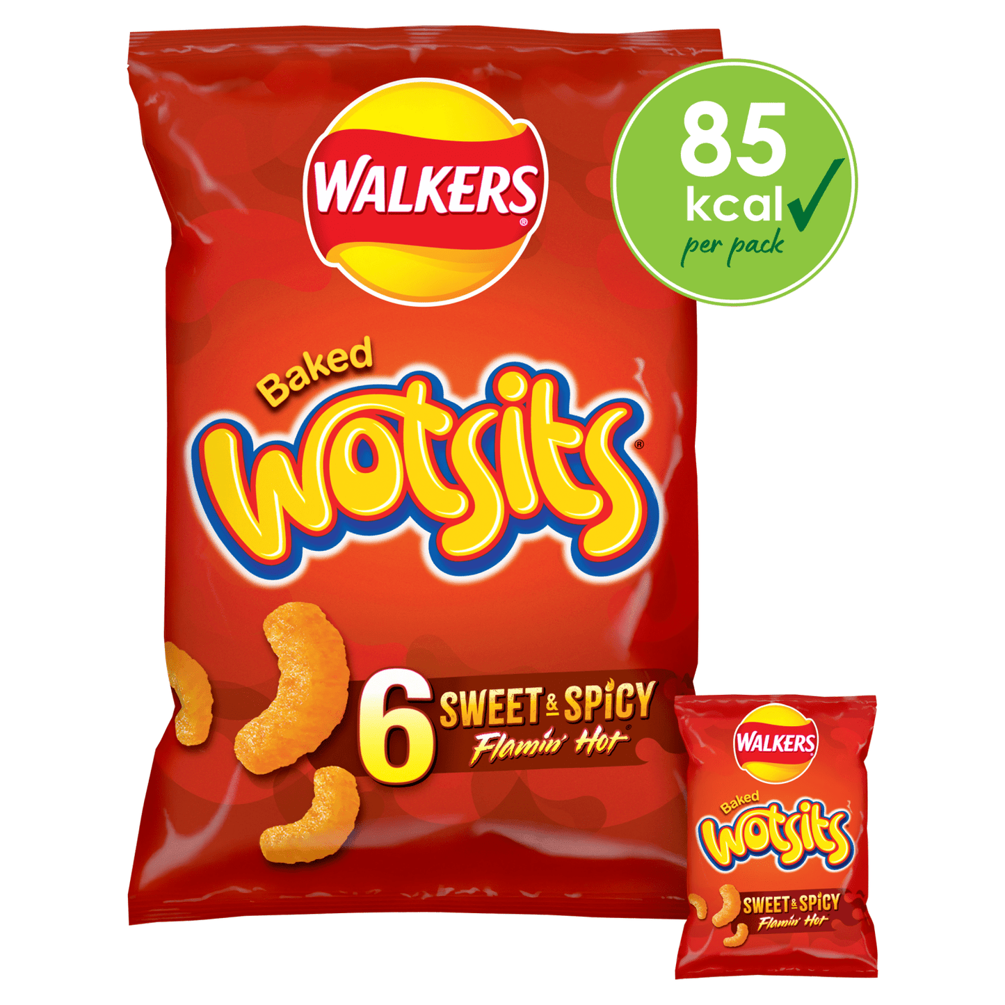 Walkers Wotsits Sweet & Spicy Multipack Snacks 6x16g - UK Food & Drink - 5000328196237