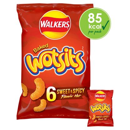 Walkers Wotsits Sweet & Spicy Multipack Snacks 6x16g - UK Food & Drink - 5000328196237