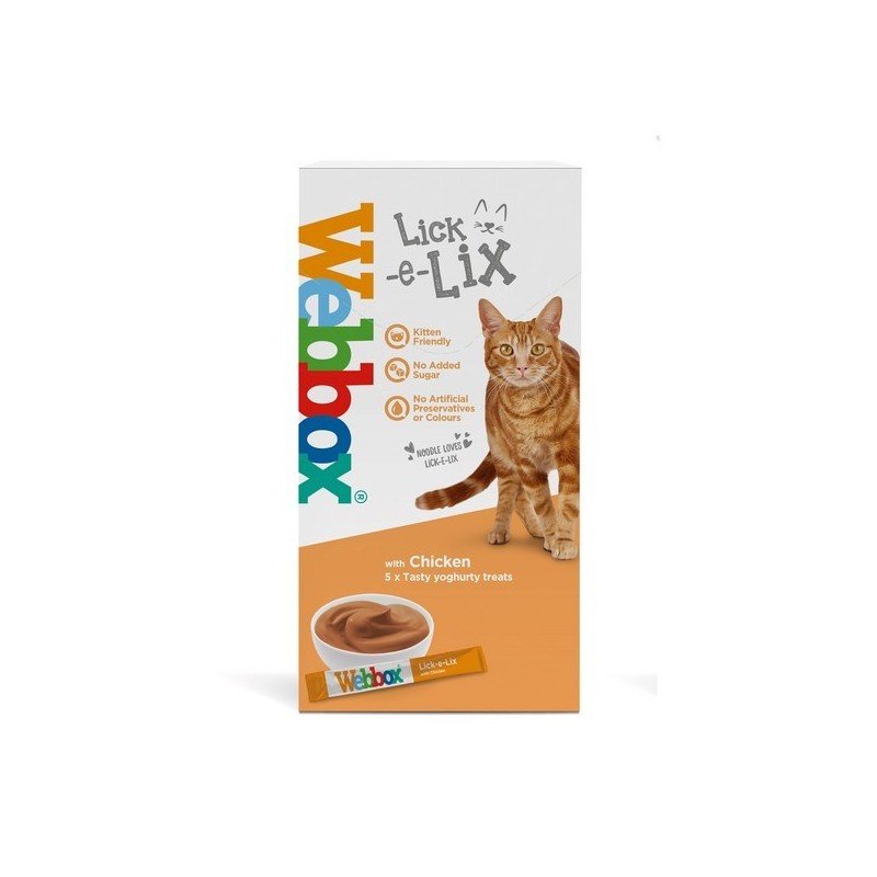 Webbox Lick - e - Lix with Chicken Tasty Yoghurty Treat 5 x 15g - UK Food & Drink - 5012144441101