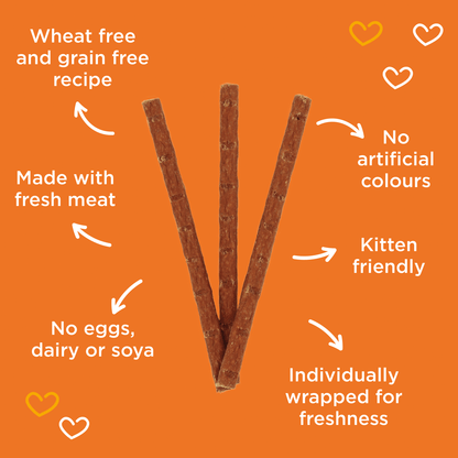 Webbox Tasty Sticks with Chicken & Liver 6 Semi - Moist Tasty Treats 30g - UK Food & Drink - 5012144400108