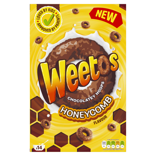 Weetos Chocolatey Hoops Honeycomb Flavour 420g - UK Food & Drink - 5010029229516
