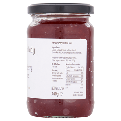 Welsh Lady Strawberry Preserve 340g - UK Food & Drink - 30712000357