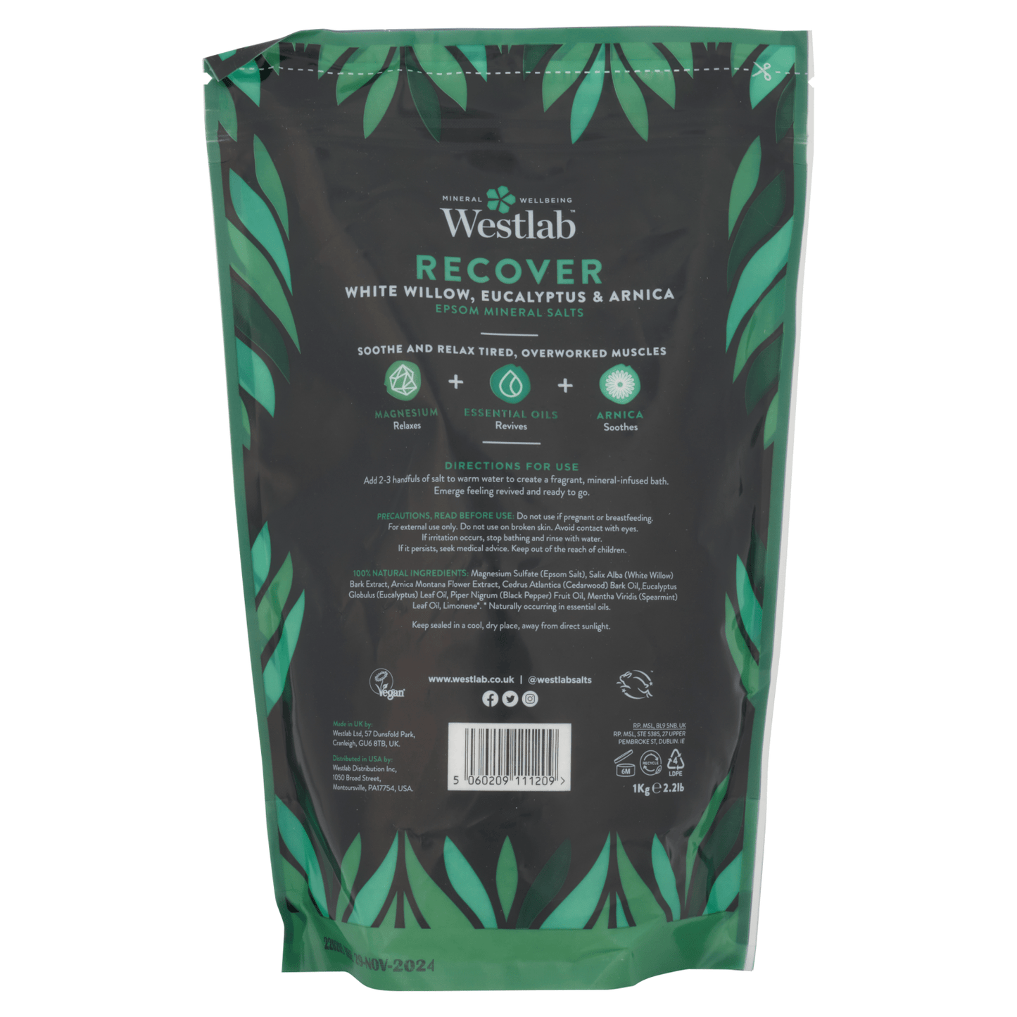 Westlab RECOVER Bath Salts - UK Food & Drink - 5060209111209