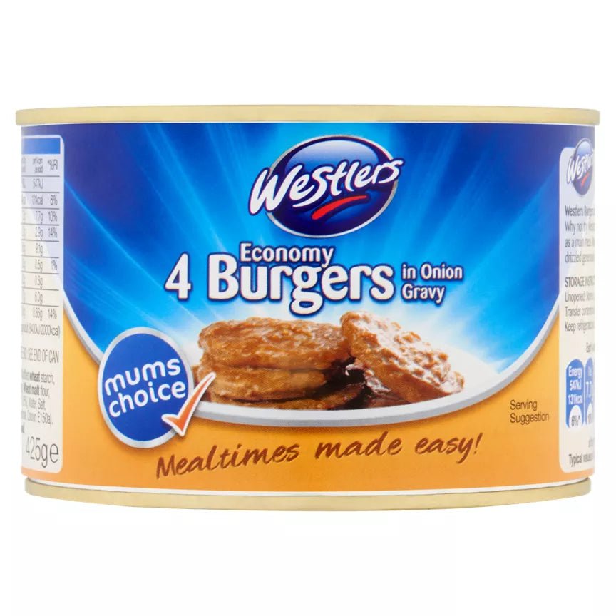 Westlers 4 Economy Burgers in Onion Gravy 425g - UK Food & Drink - 5010599007231