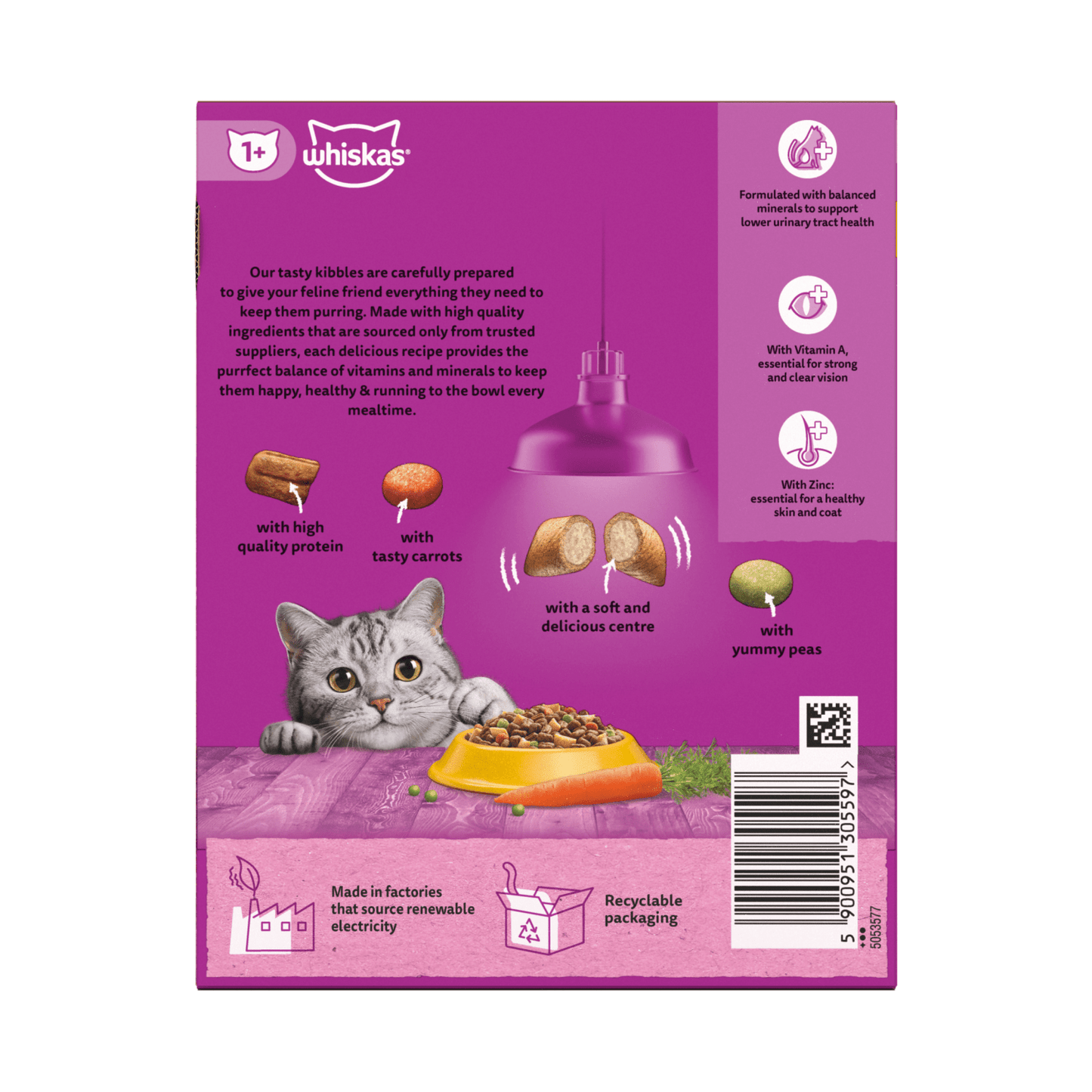 Whiskas 1+ Chicken Adult Dry Cat Food¬†300g - UK Food & Drink - 5900951305597