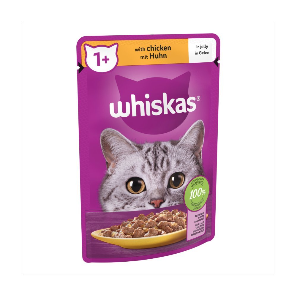Whiskas 1+ with Chicken in Jelly 85g - UK Food & Drink - 3065890155169
