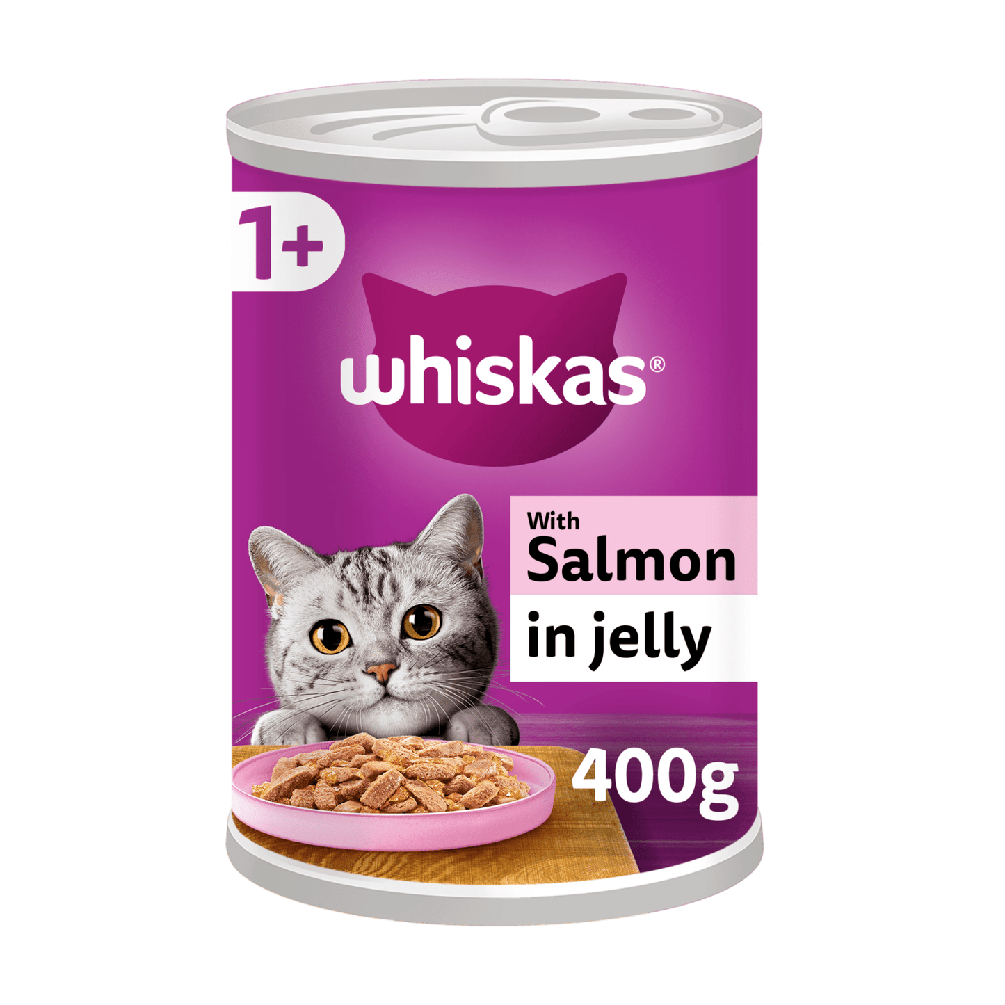 Whiskas Adult Wet Cat Food Salmon in Jelly Tin 400g - UK Food & Drink - 5000166157704