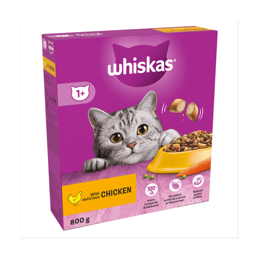 Whiskas with Delicious Chicken 1+ 800g - UK Food & Drink - 5900951305740