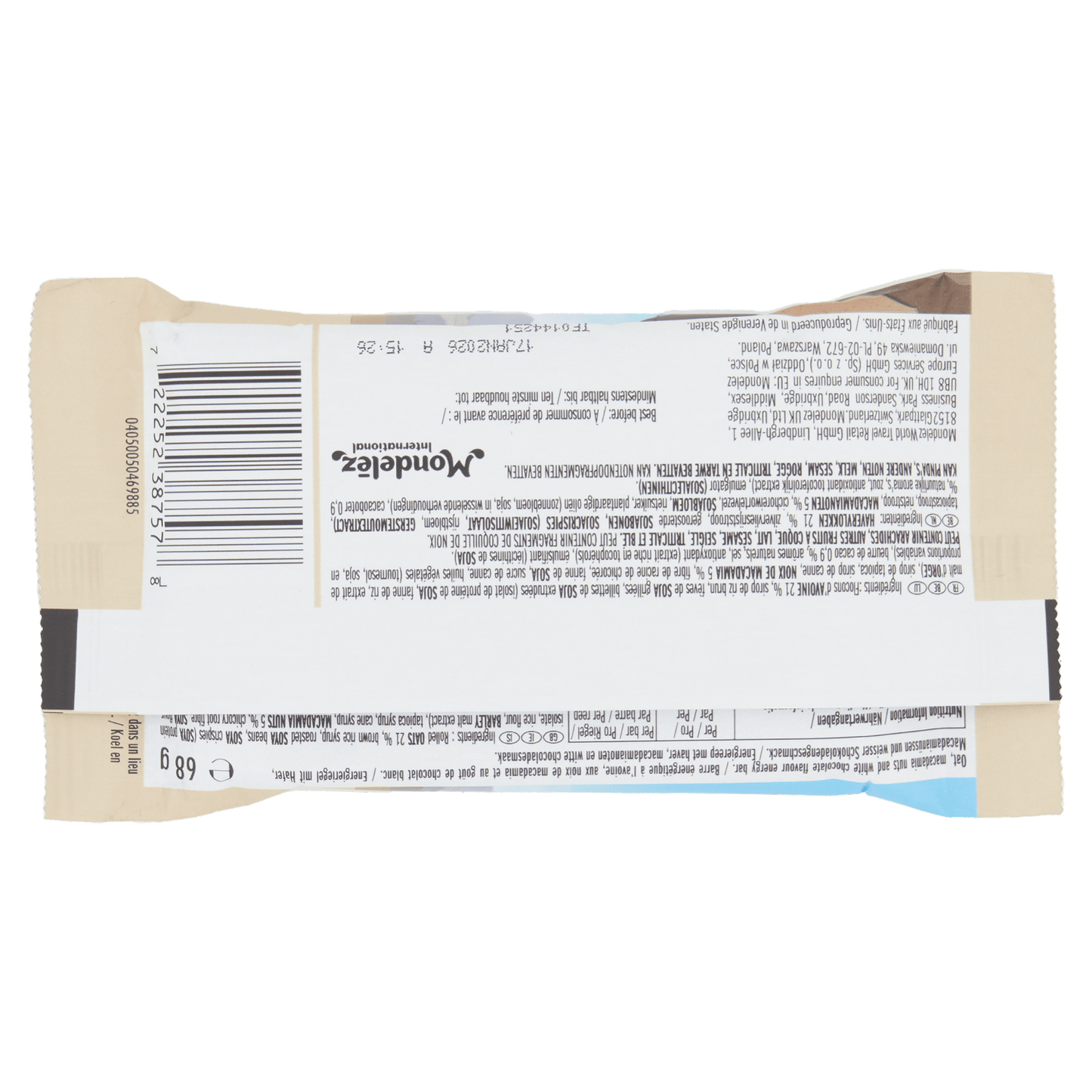 White Choc Macadamia Bar - UK Food & Drink - 722252387578