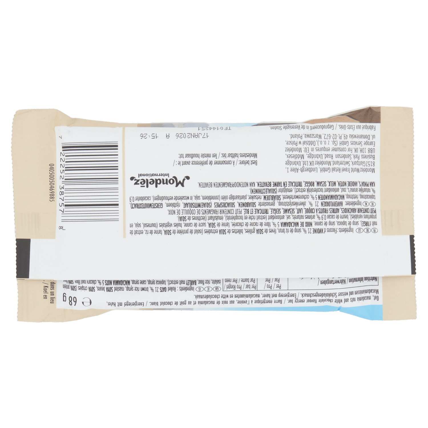 White Choc Macadamia Bar - UK Food & Drink - 722252387578