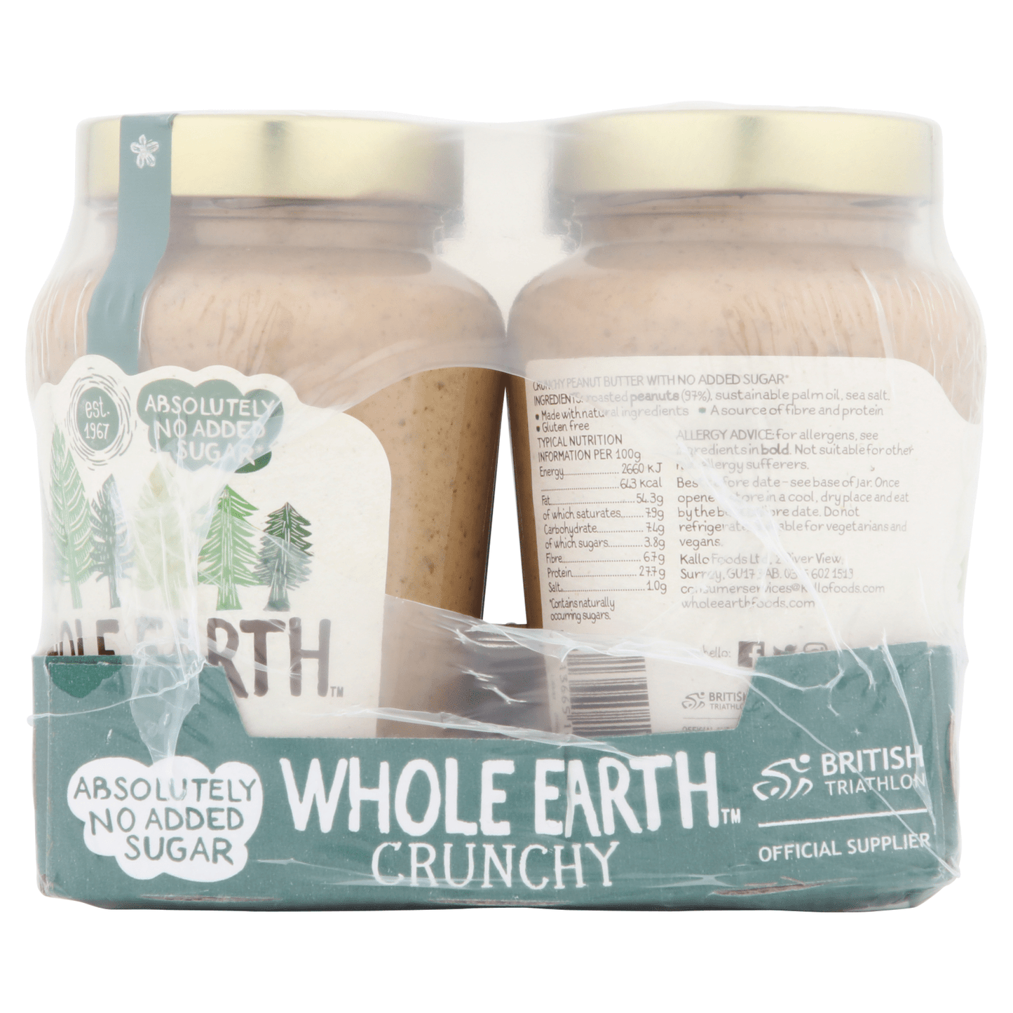 Whole Earth Crunchy Peanut Butter 454g - UK Food & Drink - 5013665108801