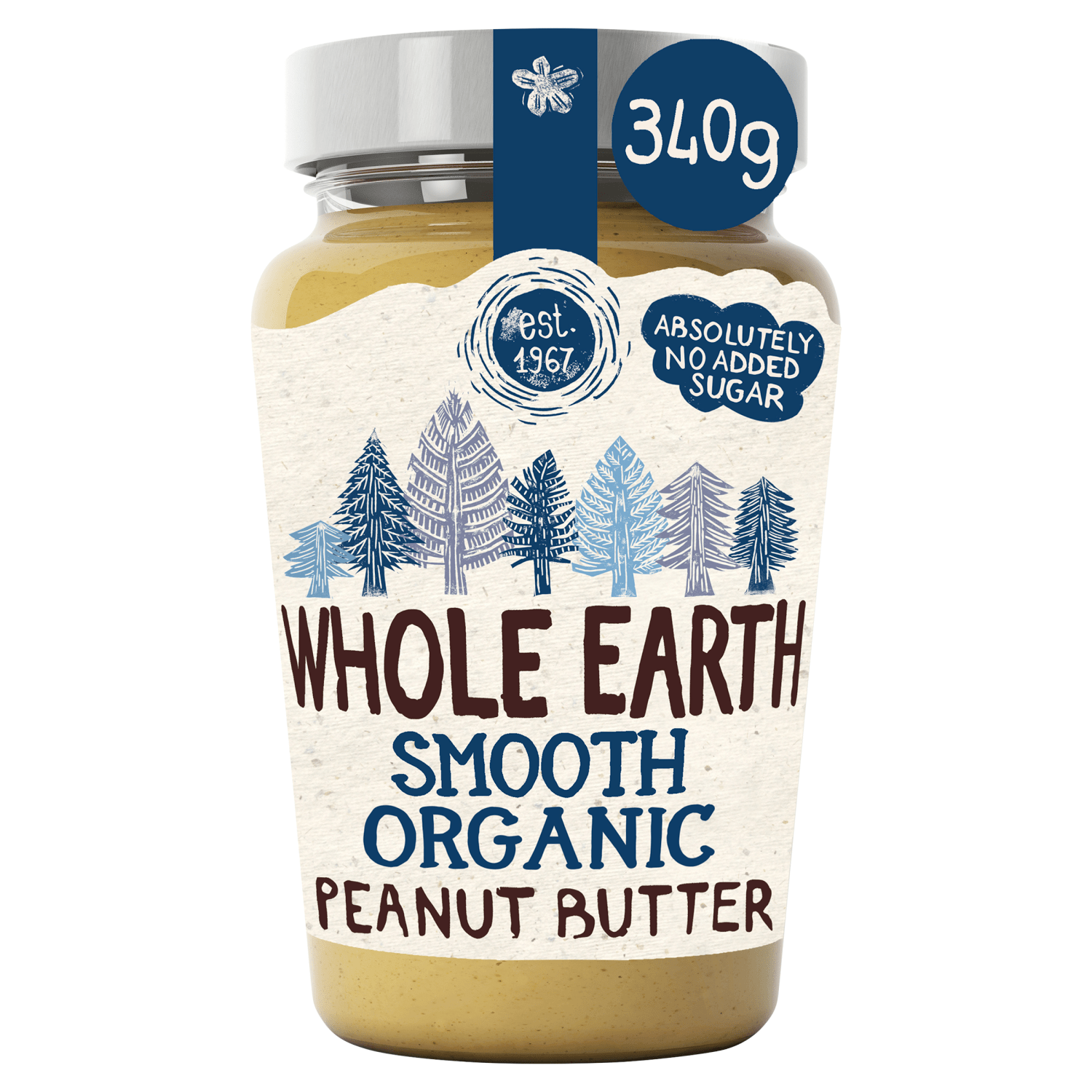Whole Earth Smooth Organic Peanut Butter 340g - UK Food & Drink - 5013665108344