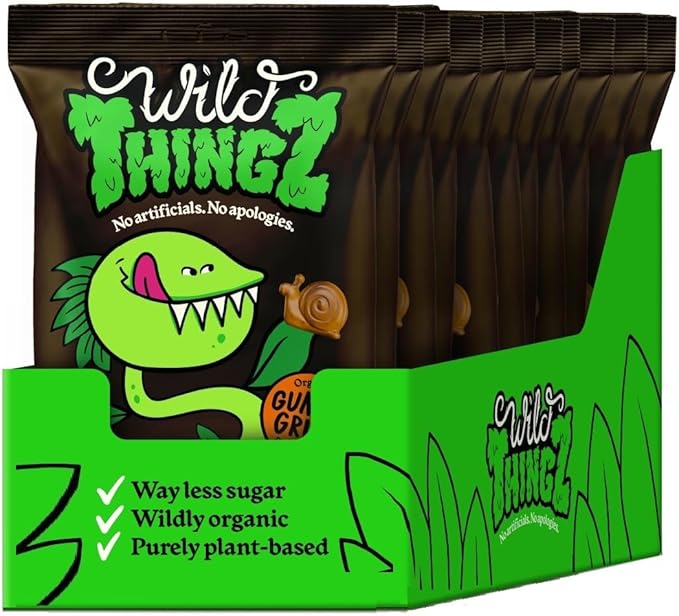 Wild Thingz Organic & Vegan Sweets Gummy Grubs 25g - UK Food & Drink - 5022775000318
