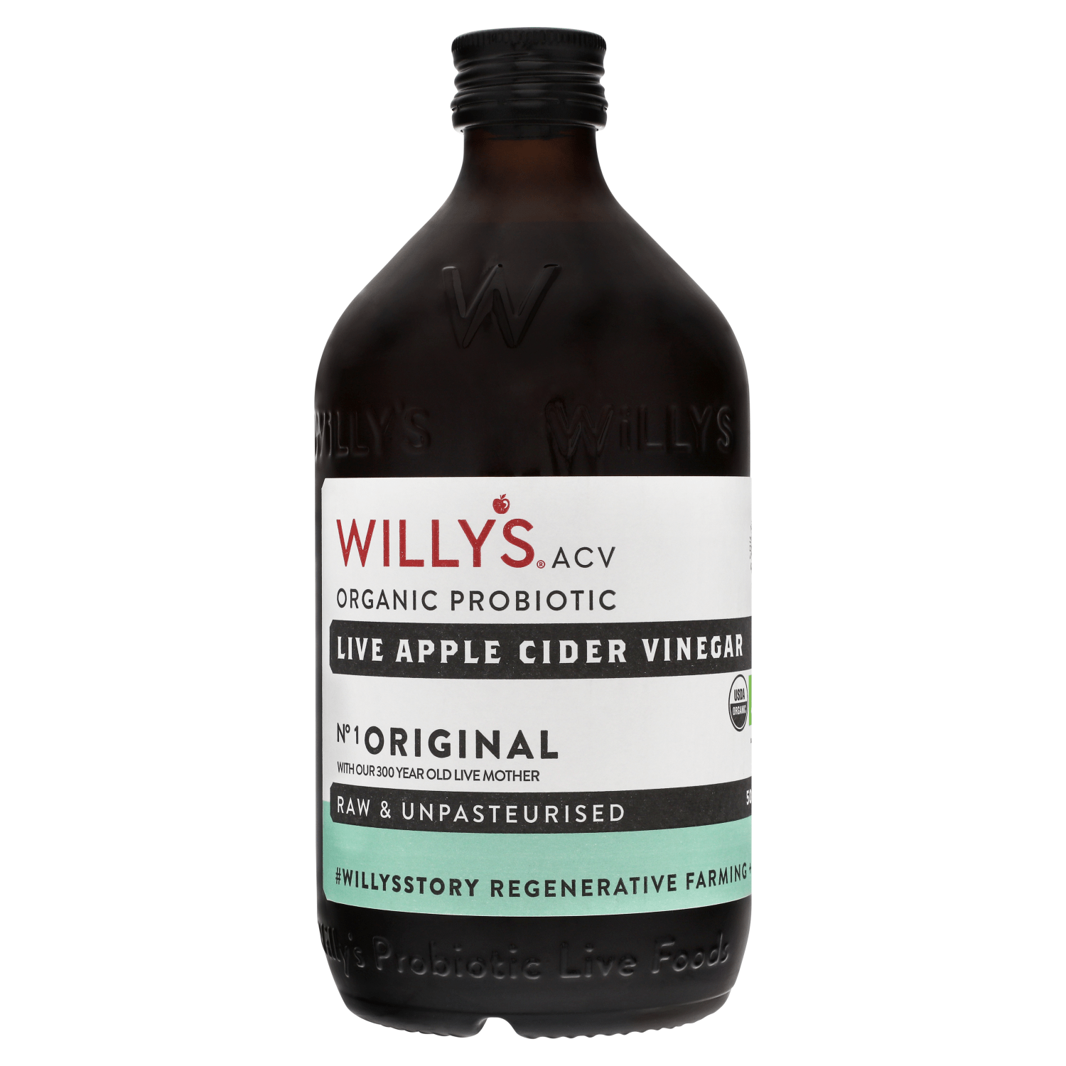 Willy's ACV No1 Original Live Apple Cider Vinegar 500ml - UK Food & Drink - 5060655701054