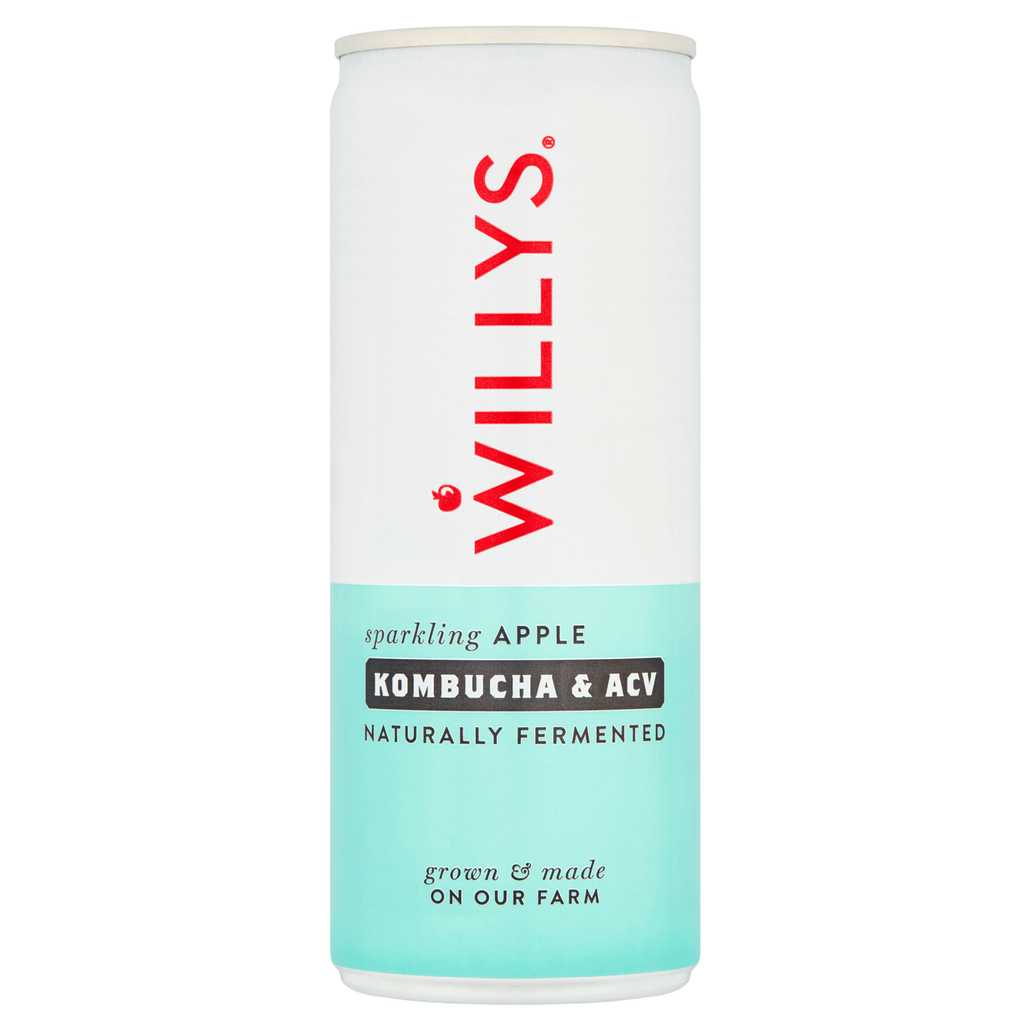 Willy's ACV Organic Sparkling Whole Apple Kombucha + Apple Cider Vinegar 250ml - UK Food & Drink - 5060183134508