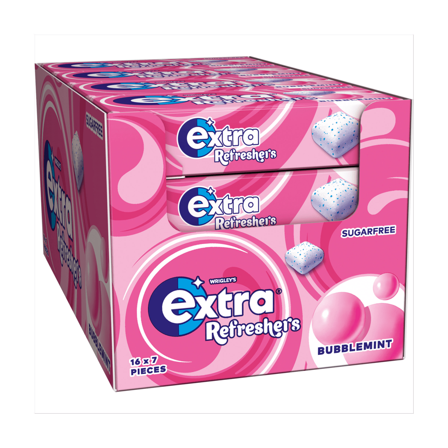 Wrigley's 7 Extra Refreshers Sugar Free Bubblemint Chewing Gum Handy Box 15.6g - UK Food & Drink - 4009900534499