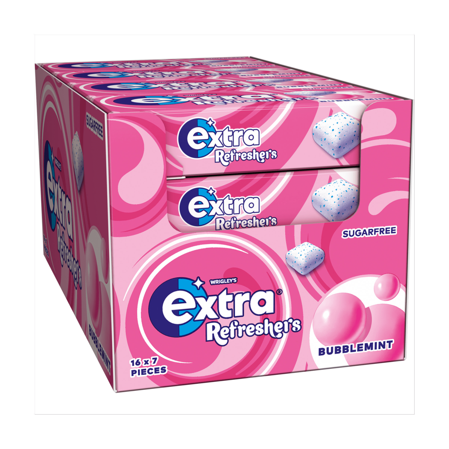 Wrigley's 7 Extra Refreshers Sugar Free Bubblemint Chewing Gum Handy Box 15.6g - UK Food & Drink - 4009900534499