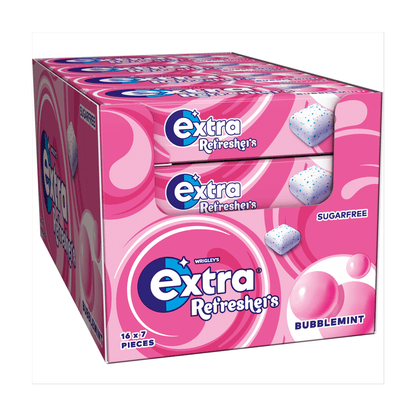 Wrigley's 7 Extra Refreshers Sugar Free Bubblemint Chewing Gum Handy Box 15.6g - UK Food & Drink - 4009900534499
