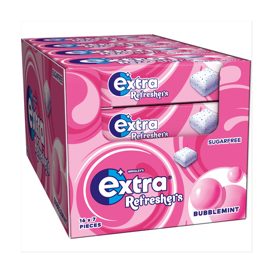 Wrigley's 7 Extra Refreshers Sugar Free Bubblemint Chewing Gum Handy Box 15.6g - UK Food & Drink - 4009900534499