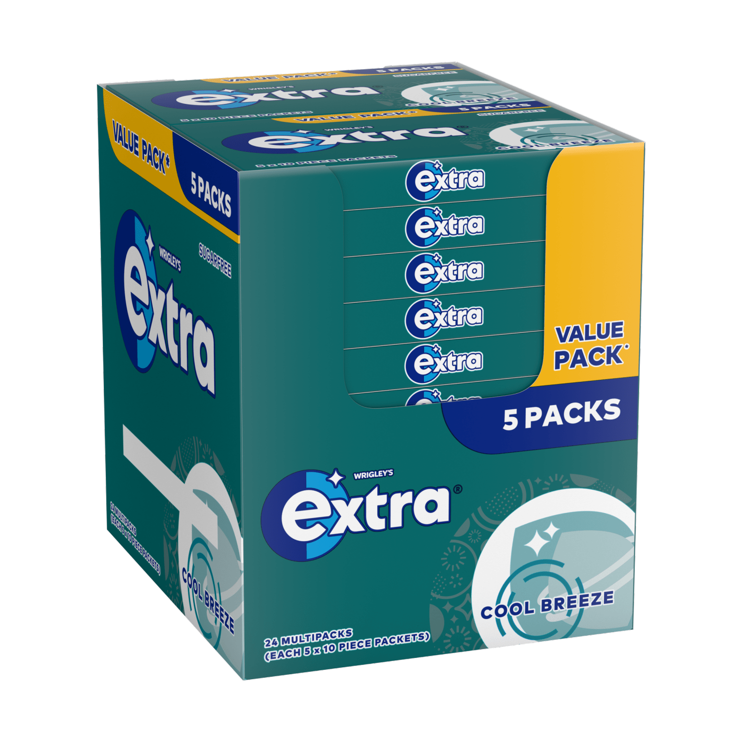 Wrigley's Extra Cool Breeze 5 x 14g (70g) - UK Food & Drink - 4009900549363