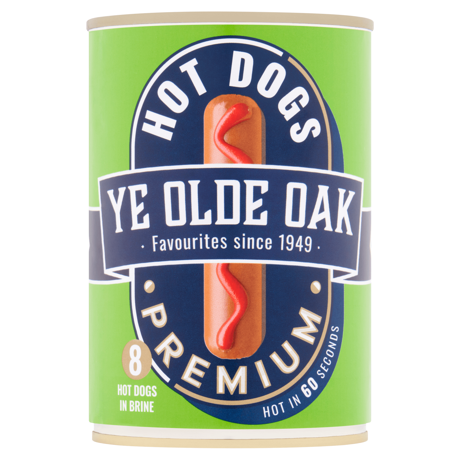 Ye Olde Oak 8 Premium Hot Dogs in Brine 400g - UK Food & Drink - 5010431600309