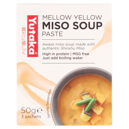 Yutaka Mellow Yellow Miso Soup Paste 50g - UK Food & Drink - 5014276701023