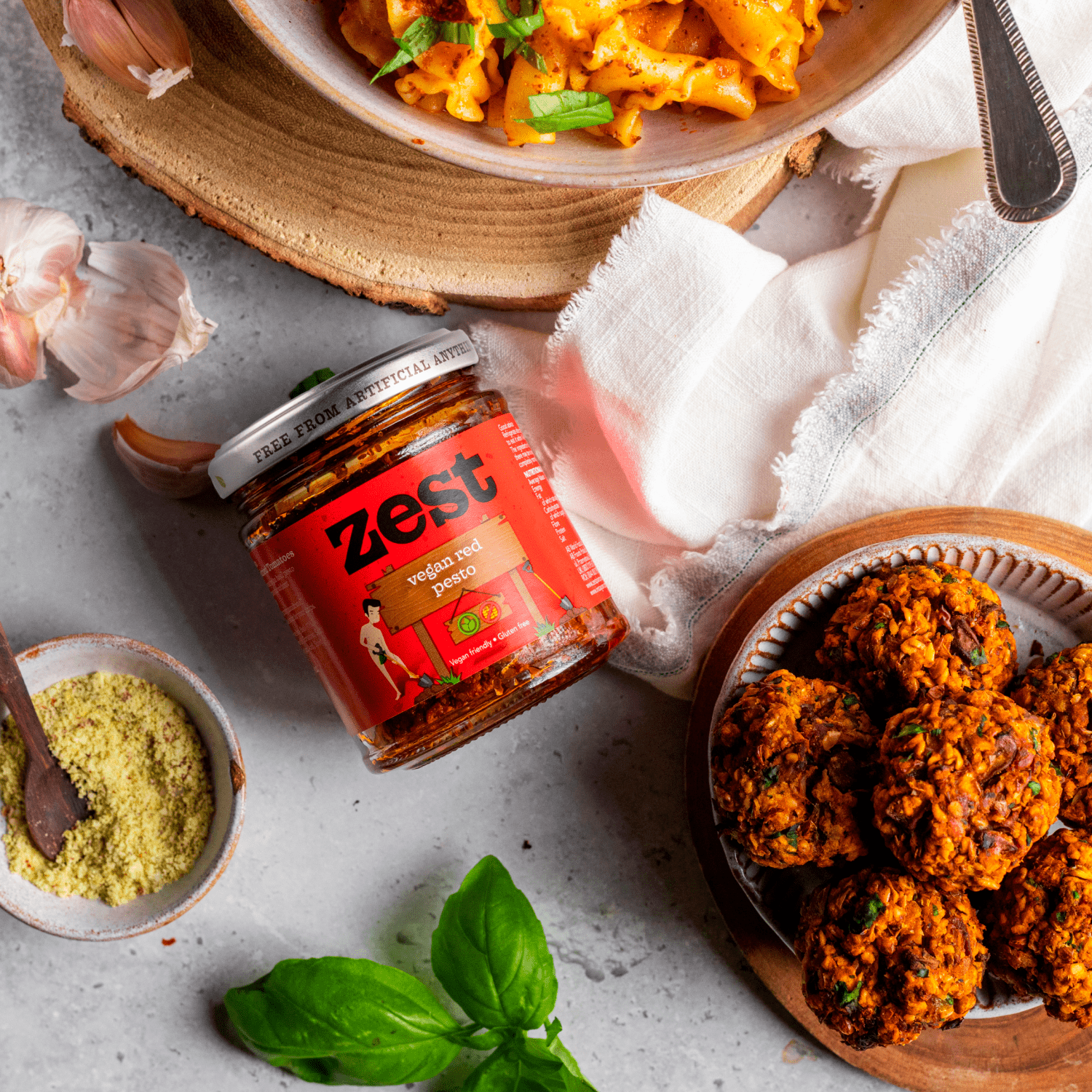 Zest Vegan Red Pesto 165g - UK Food & Drink - 5010338103590