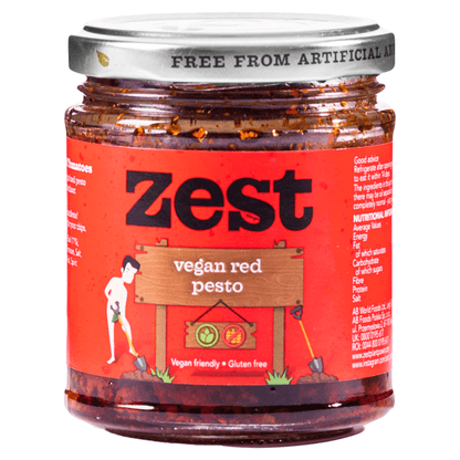 Zest Vegan Red Pesto 165g - UK Food & Drink - 5010338103590