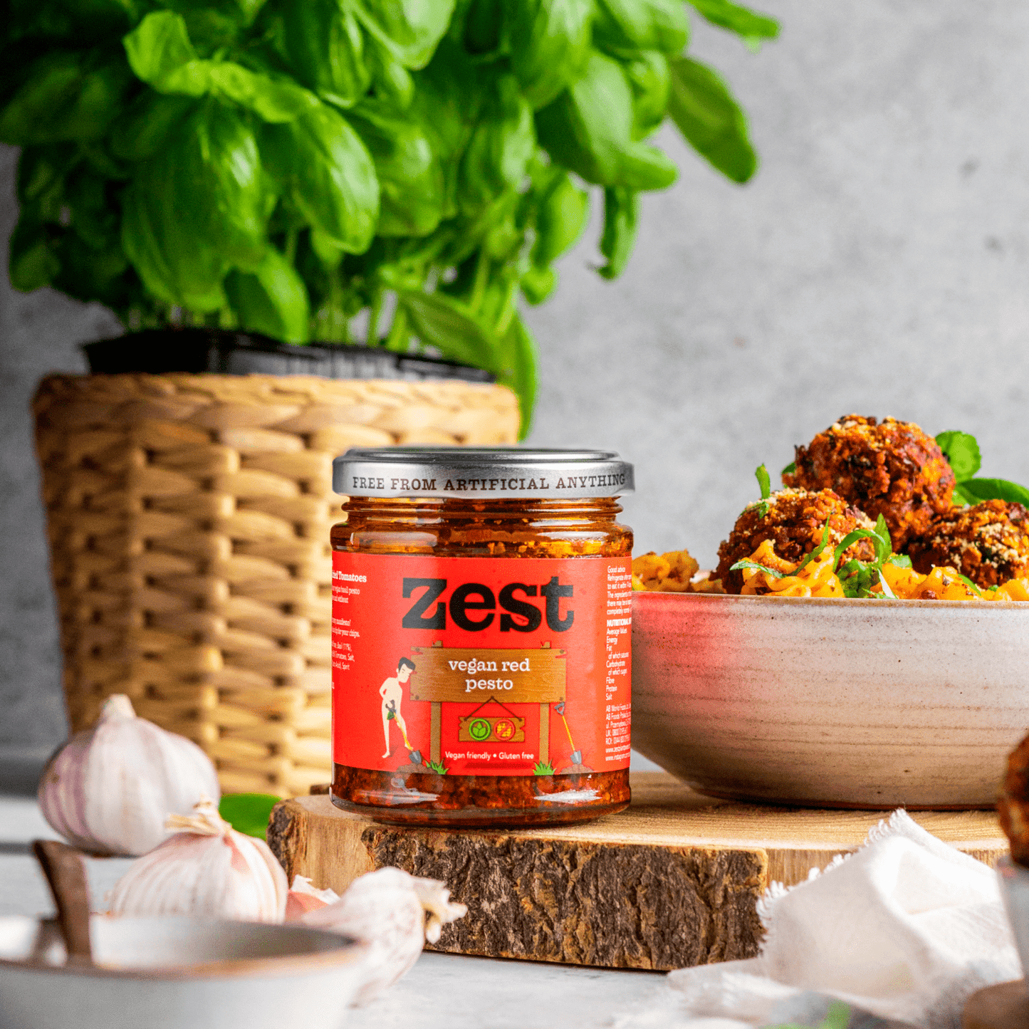 Zest Vegan Red Pesto 165g - UK Food & Drink - 5010338103590