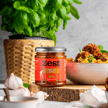 Zest Vegan Red Pesto 165g - UK Food & Drink - 5010338103590