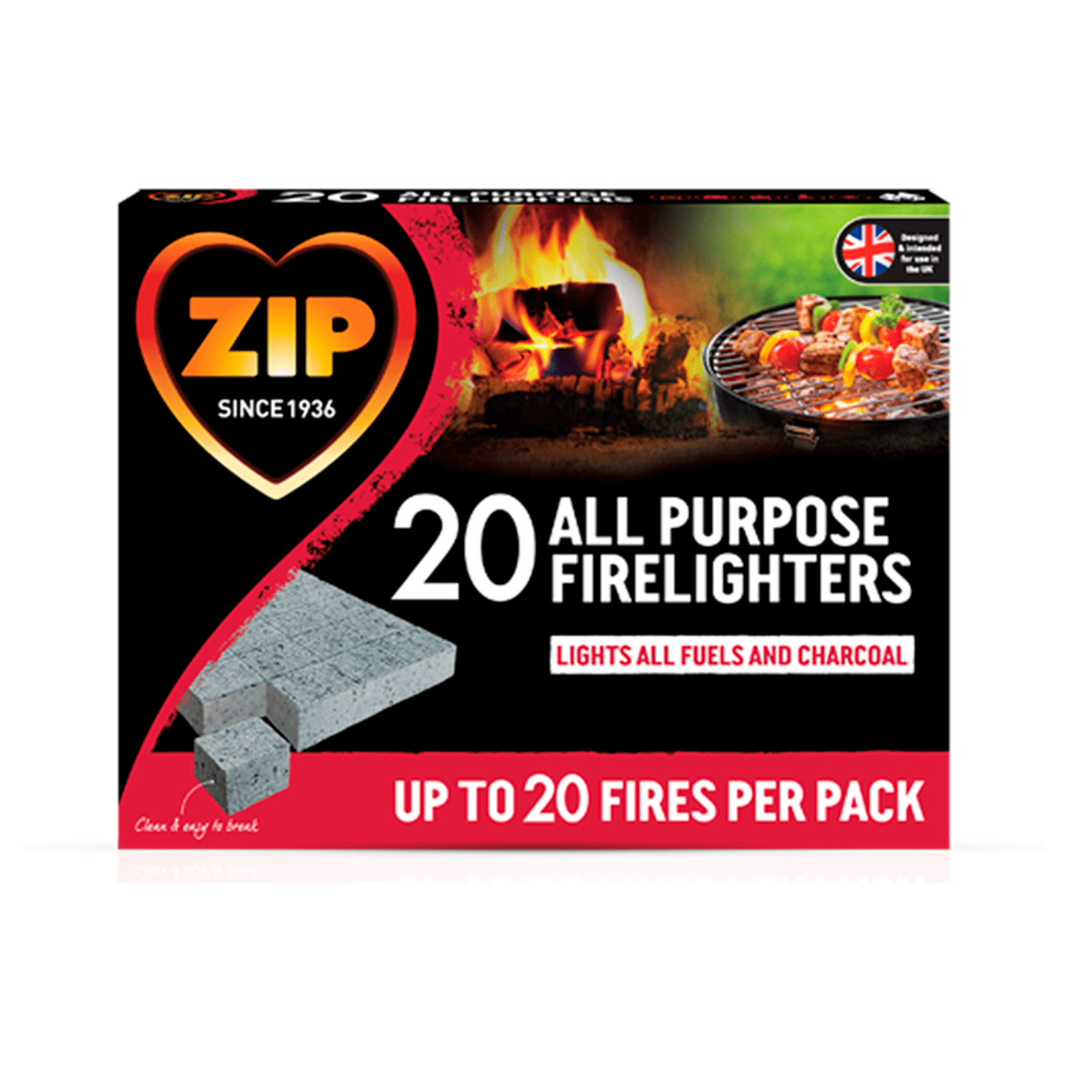 Zip 20 All Purpose Firelighters - UK Food & Drink - 5065000499259